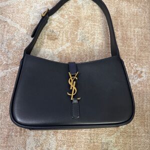 Yves Saint Laurent Black and Gold Shoulder Bag